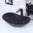 Davivy 24.5"x13.8'' Ceramic Black Oval Vessel Bathroom Sink w/ Pop Up Drain