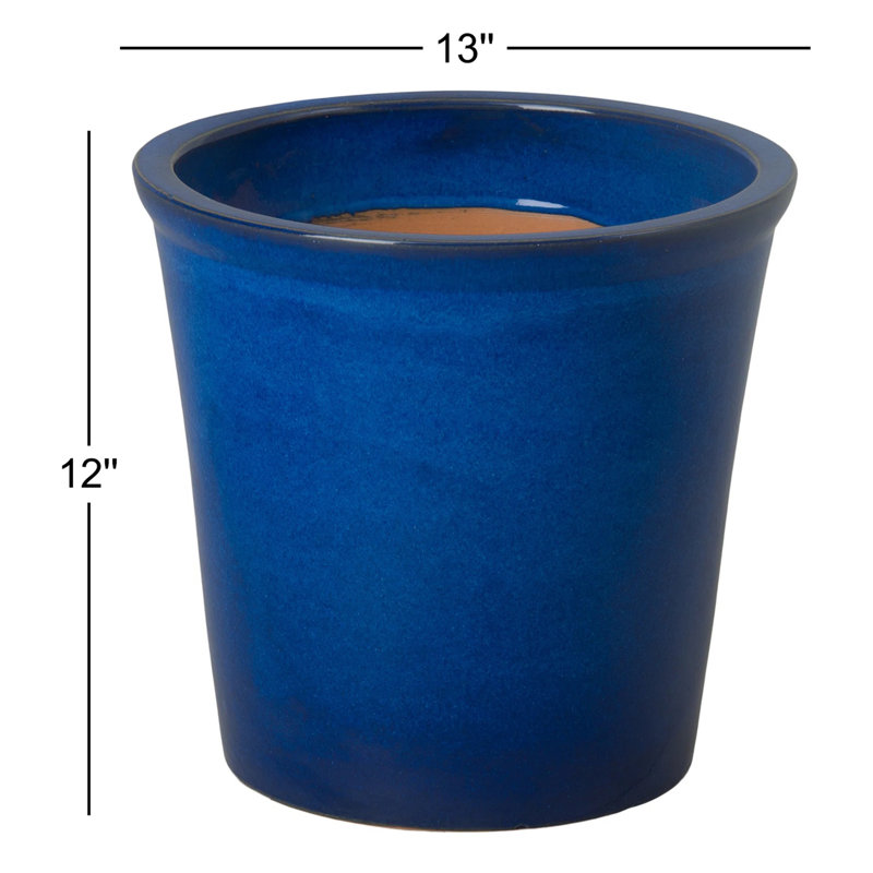 Roselinda Handmade Ceramic Pot Planter, 12" H x 13" W x 13" D