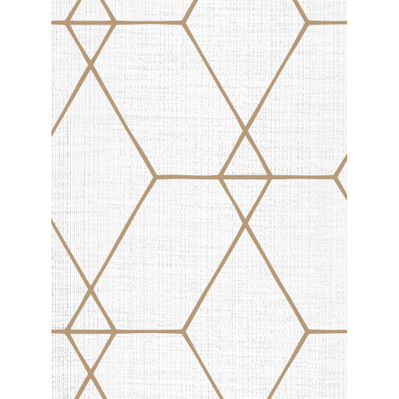 Panneau de papier peint adhésif Stimsone Hexagon Art Deco, Blanc cassé, L 2 pi x L 18 pi