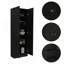 Armoire garde-manger multi-rangement, cinq tablettes, armoire double porte - noir-1493766304