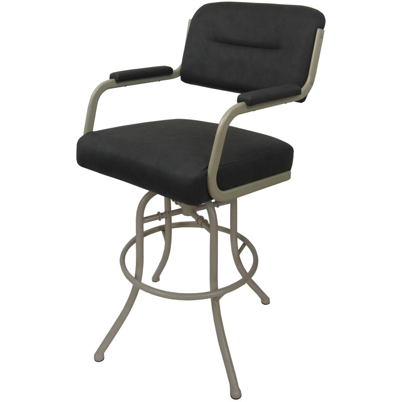 Tabouret de bar pivotant 30 po Jomiah, Gris, Beige