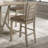 Set of 2 Dining Counter Height Chairs Modern Farmhouse Rustic Look Distressed Design Ladderback Solid Wood