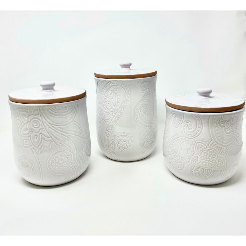 Ensemble 3 pièces de pots de rangement de cuisine