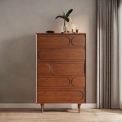 Simple Walnut Color Wooden Standard Accent Chest