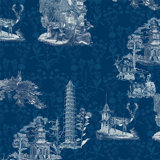 The Signature Pagoda Toile 10' L x 24" W Wallpaper Roll