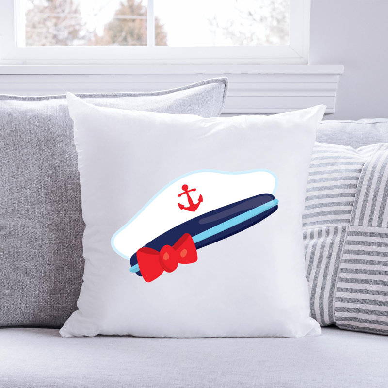 Nautical Sea Life_383 - Throw Pillow Insert Included, H 18 po x l 18 po