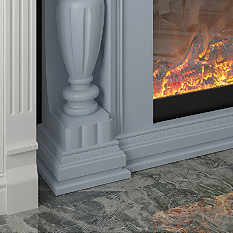 American solid wood fireplace decor, Gray