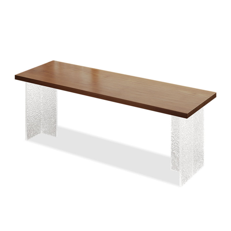 Bureaux rectangulaires bruns en bois massif, H 29,53 po x l 86,61 po x P 27,56 po