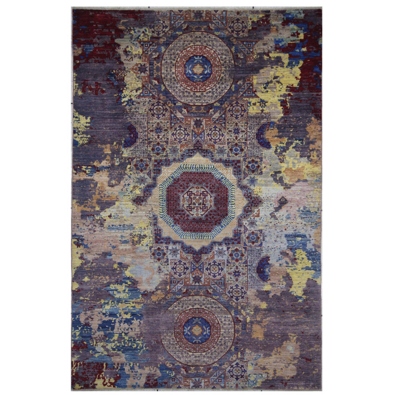 One-of-a-Kind 5'10" x 8'11" Area Rug in Blue/Red/Yellow