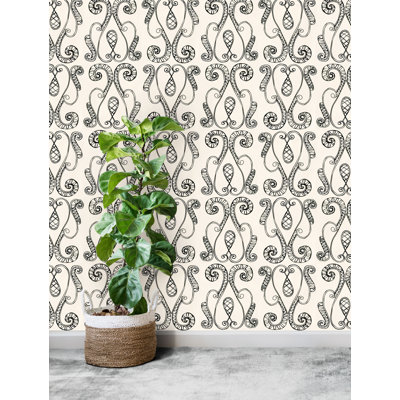 Susan Hable Damask Wallpaper