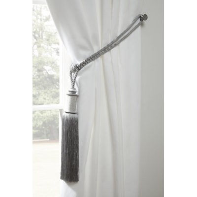 Jayda Charcoal Polyester 60cm Curtain Holdback/Tieback