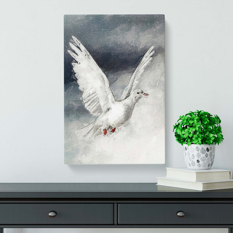 Flying Dove - Wrapped Canvas Painting, 50cm H x 35cm W x 3cm D