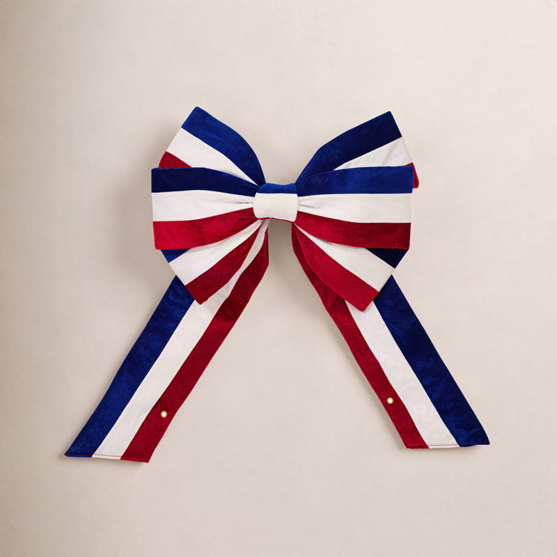  Arc en velours 14 po x 28 po, taille 4,5 po, UV limité, Rouge / Blanc / Bleu