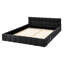 Grand lit tapissier gris foncé, chenille, uni et sans sommier requis pour le tissu de chenille de la chambre à coucher, utilisation stable-698282155