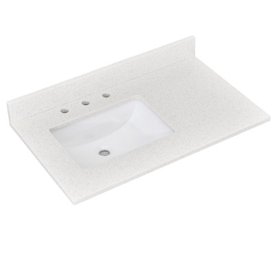 36'' Quartz Single Bathroom Vanity Top with Sink