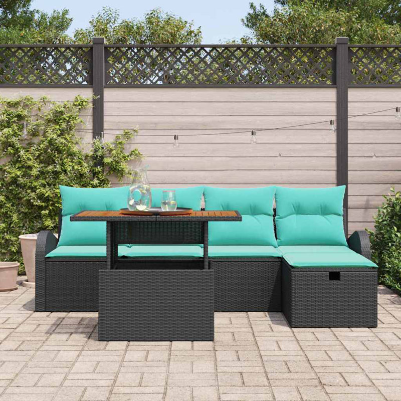 Ensemble de canapés de jardin réglables en hauteur 6 pièces vidaXL