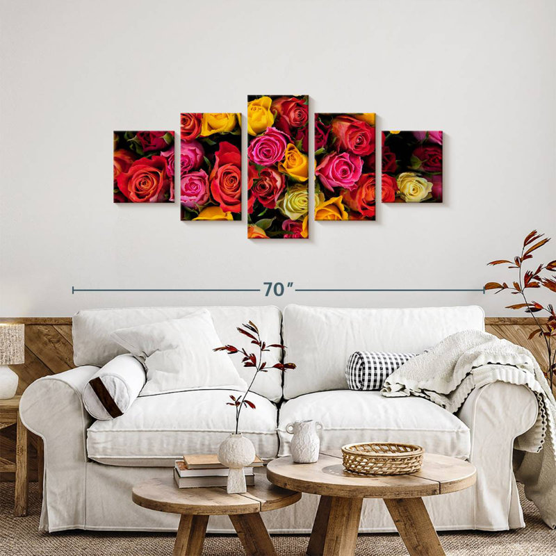 Nuances de roses, H 24 po x l 55 po
