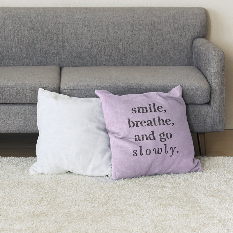 Coussin de sol, 36 po x 36 po, Mauve / Noir