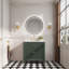 Meuble-lavabo pour salle de bain, 35,83 po, bois massif, 1 pièce, autoportant, vert