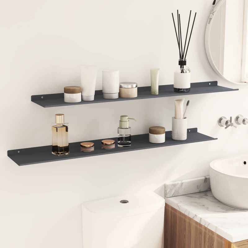Steel Floating Shelf, Anthracite