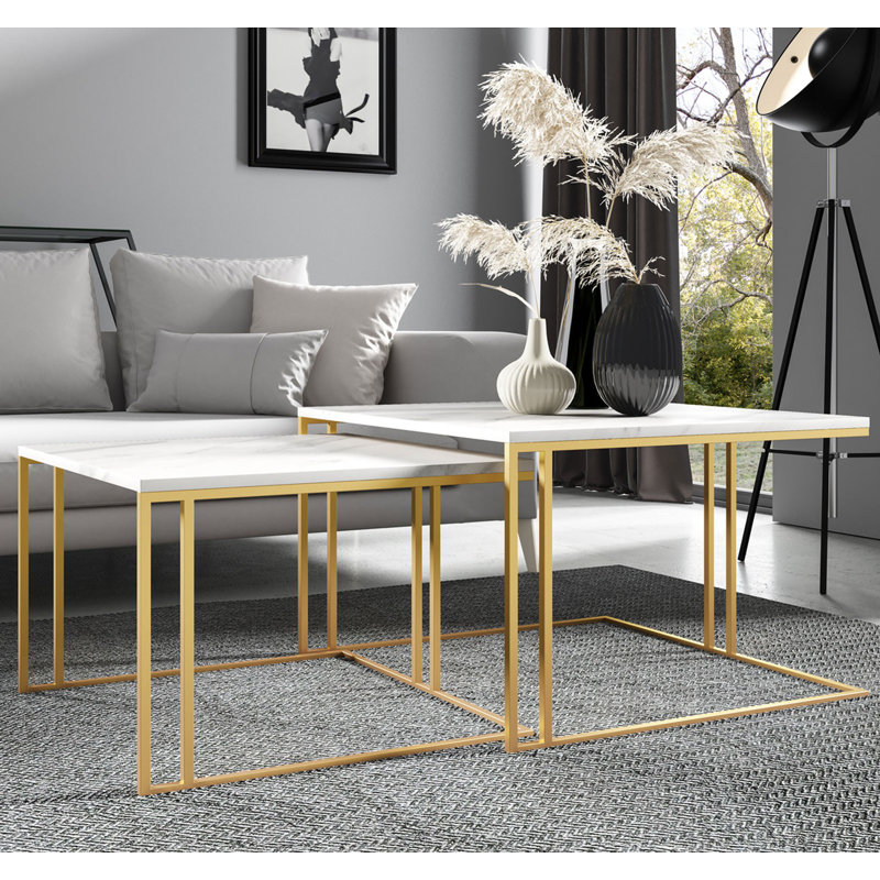 Alino Frame Coffee Table, Oak/Black