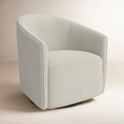 Fauteuil demi-tonneau pivotant rembourré Caines