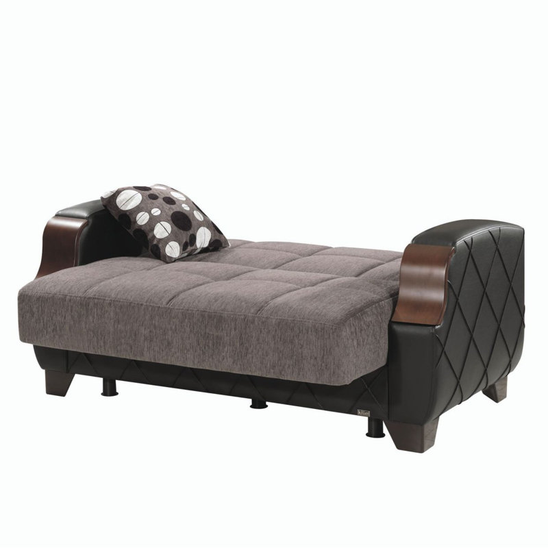 Causeuse convertible avec rangement Primenest Marabella, gris