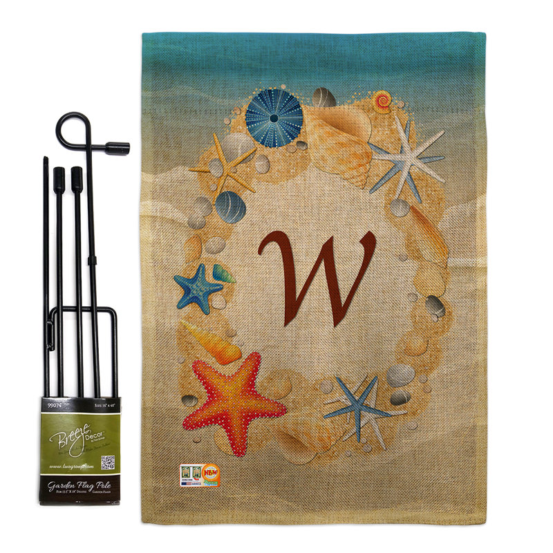 Ensemble de drapeaux en toile de jute 1 x 2 pi A, W