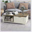 Table basse de style campagnard avec rangement et tiroir HOMcom, design rustique pour le salon, maximisant l'espace et le style