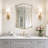 Leaf Appliqués Iron Wall Mirror