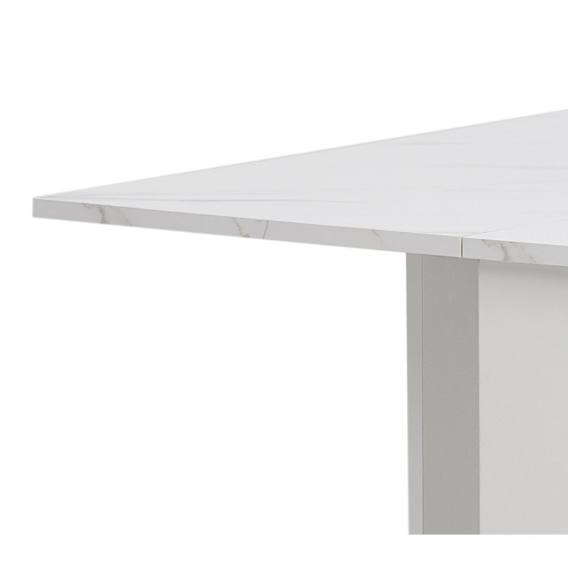Foldable Wooden Drop Leaf Dining Table, 73 cm H x 103 cm W x 76 cm D