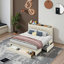 Lit tapissier Deilyn avec station de charge et 3 tiroirs-93214145-97649394