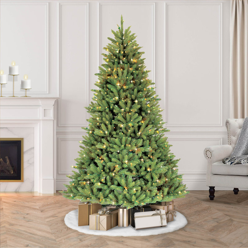 Lighted Artificial Fir Christmas Tree, 10' H