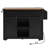 Modern Square Coffee Table With Clear Tempered Glass Top And Storage Shelf-980360516