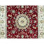 Tapis rouge en laine nouvel âge unique 2 pi 7 po x 4 pi 1 po Celene