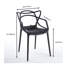 Chaise en plastique 4 pièces noir-61290800