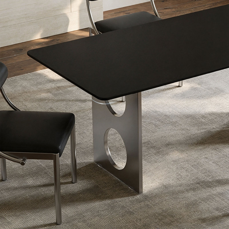 Concrete Top Dining Set, 29.5" H x 63" W x 31.5" D, 5