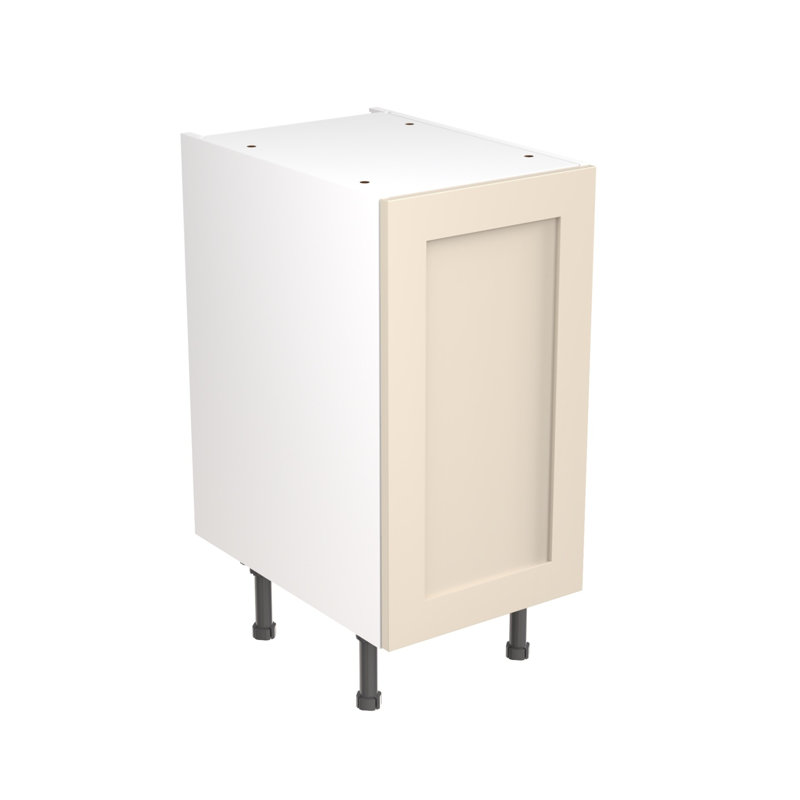 KitchenKit Flatpack Shaker Ultra Matt Base Unit, 87cm H x 40cm W x 57cm D, Cashmere