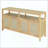 Rattan Buffet Storage Cabinet With Solid Wood Frame, Sideboard With 3-Position Adjustable Shelves For Living & Dining Rooms, No-Handle Push-To-Open Design-901563692