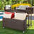 Poolside Float Storage Organizer, Outdoor Wicker Rattan Pool Float Holder Storage Rack For Basket Box Patio Pool Storage Caddy With Rolling Wheels For Pool Toy Noodles Equipment Accessroies Espresso