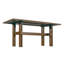 Table de salle à manger moderne en noyer, table de cuisine rectangulaire de 180 cm avec pied central en bois pour 4 à 6 personnes, style milieu du siècle pour salle à manger