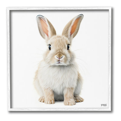 Minimal Bunny on Framed Giclee Art by RB