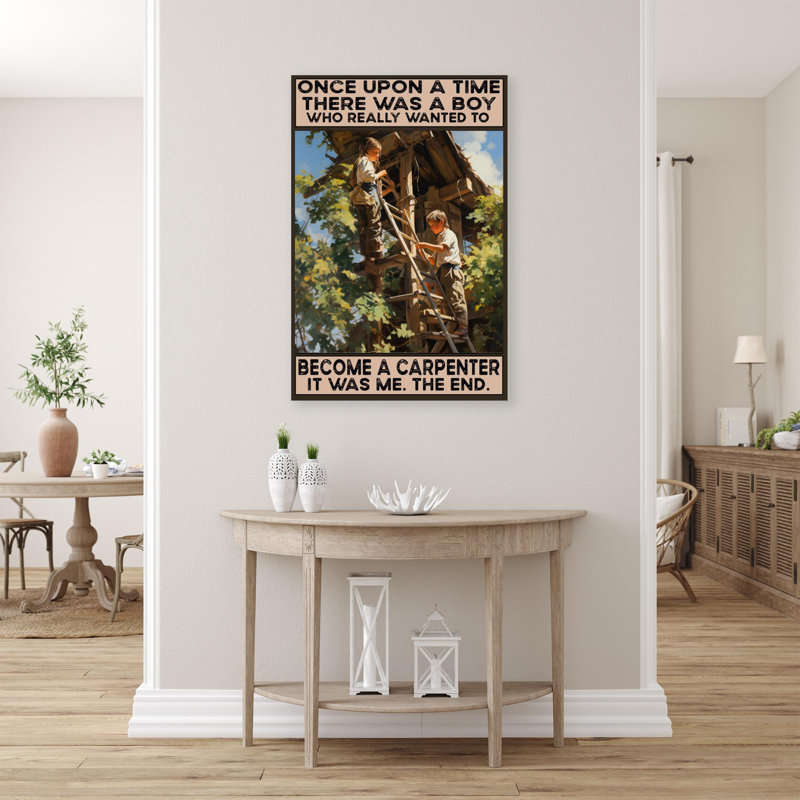 Jaquandra A Boy To Becher Carpenter - 1 pièce, reproduction d'art graphique sur toile tendue, H 14 po x l 11 po x P 1,25 po