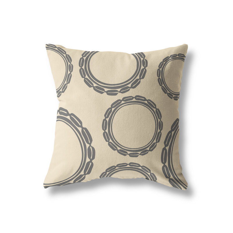 Housse et insert de coussin extérieur d'extérieur, L 15 po x H 15 po, Beige