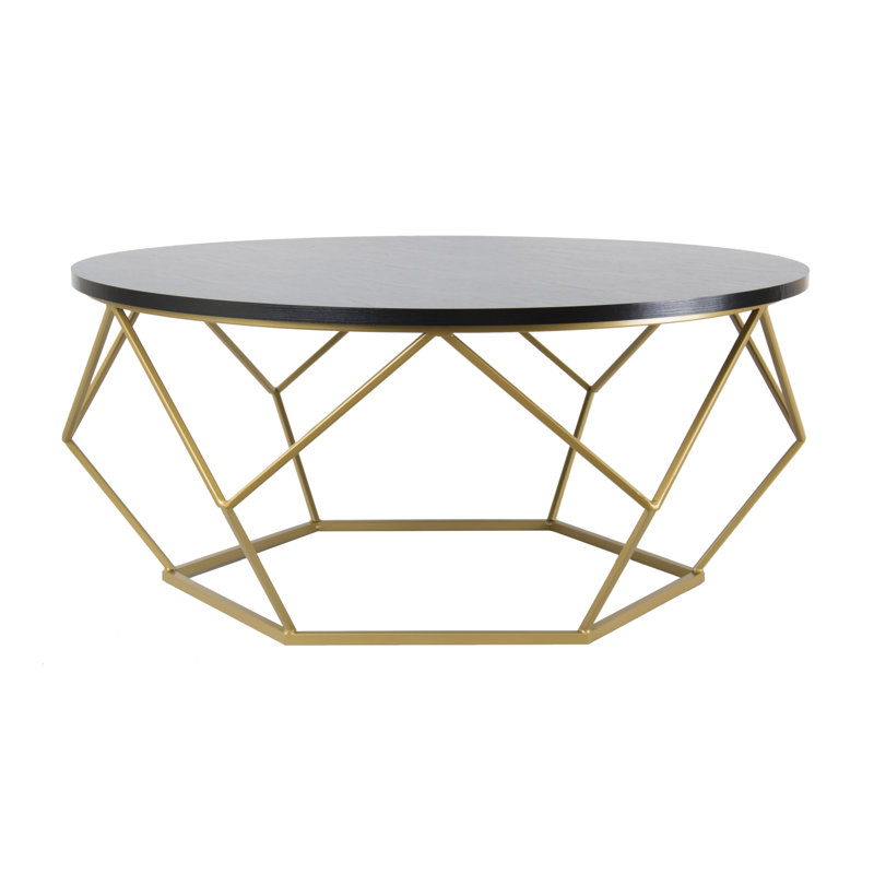 Frame Coffee Table, Black, Gold