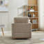 Wide Upholstered Swivel Armchair-1683766254