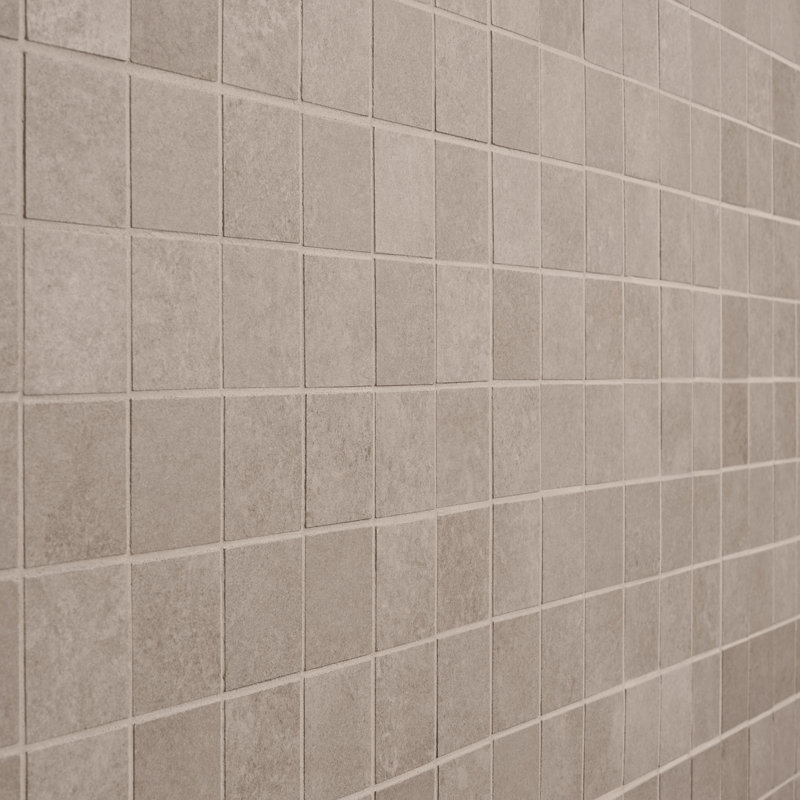 Stoneside 2x2 Porcelain Matte Mosaic Tile, Cream Beige