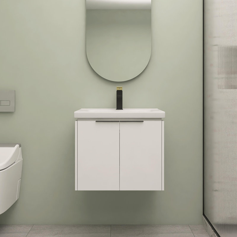 Meuble-lavabo simple avec plateau en céramique 23,84 po Danju