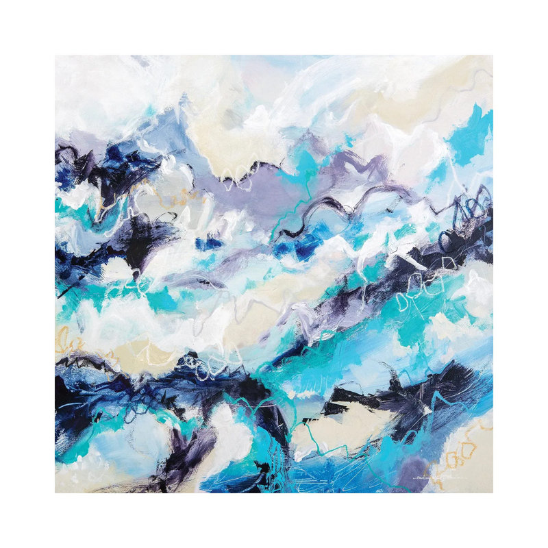 Of Rock And Ice by Cristina Dalla Valentina - Painting on Canvas, 93.98 cm H x 93.98 cm W x 1.91 cm D, Wrapped Canvas
