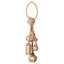 Decorative Metal Bells in Various Shapes on Jute Rope Hanger